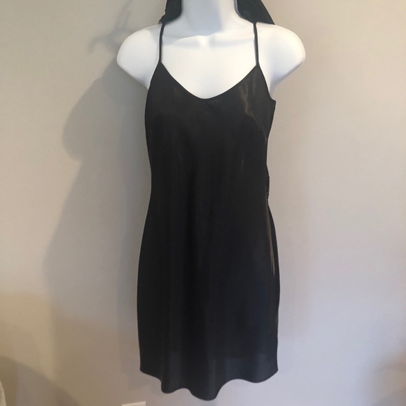 Laundry by Shelli Segal Blouson black lace overlay long sleeve dress size 2 - Picture 9 of 11